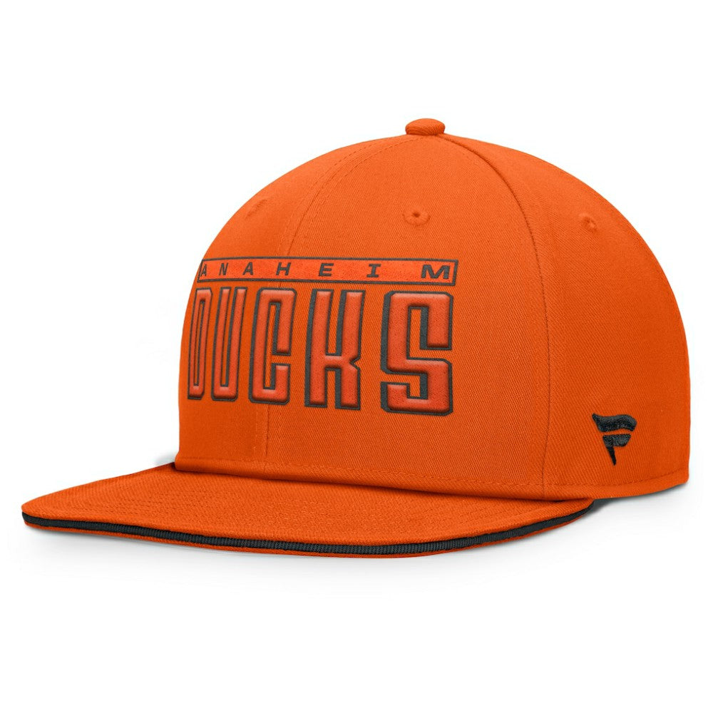 Anaheim Ducks Fanatics Fundamental Gino Stack Snapback Hat On Sale