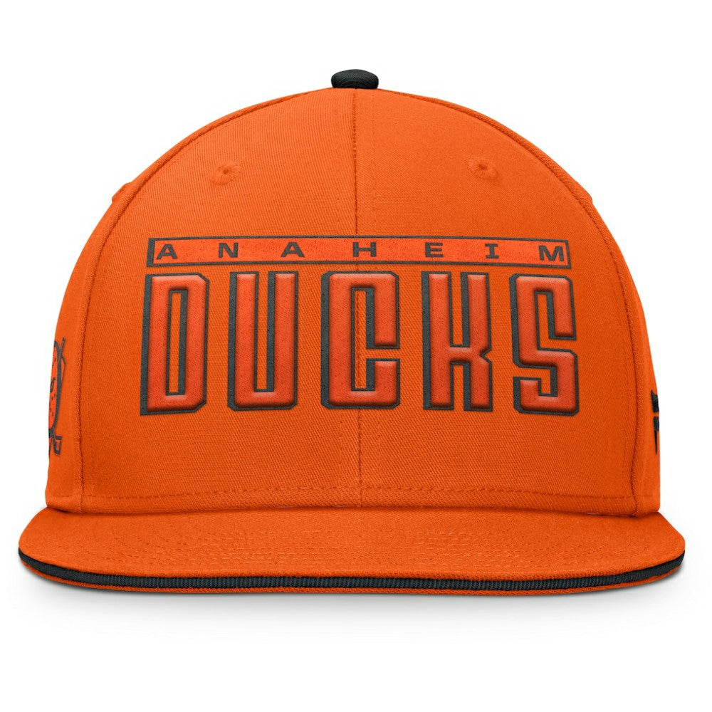 Anaheim Ducks Fanatics Fundamental Gino Stack Snapback Hat On Sale