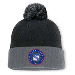 New York Rangers Fanatics Aspyn Cuffed Knit Hat with Pom Outlet