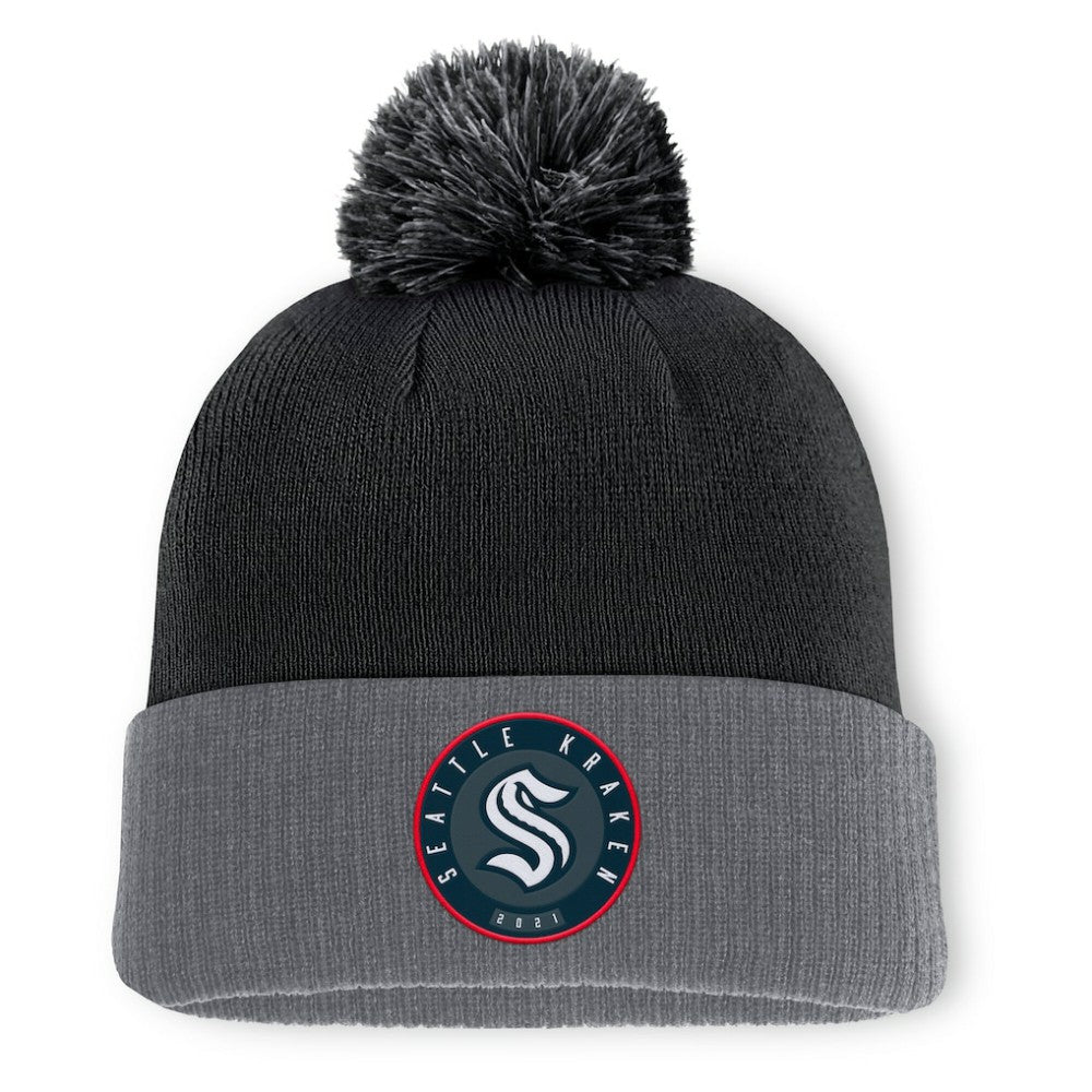 Seattle Kraken Fanatics Aspyn Cuffed Knit Hat with Pom Sale