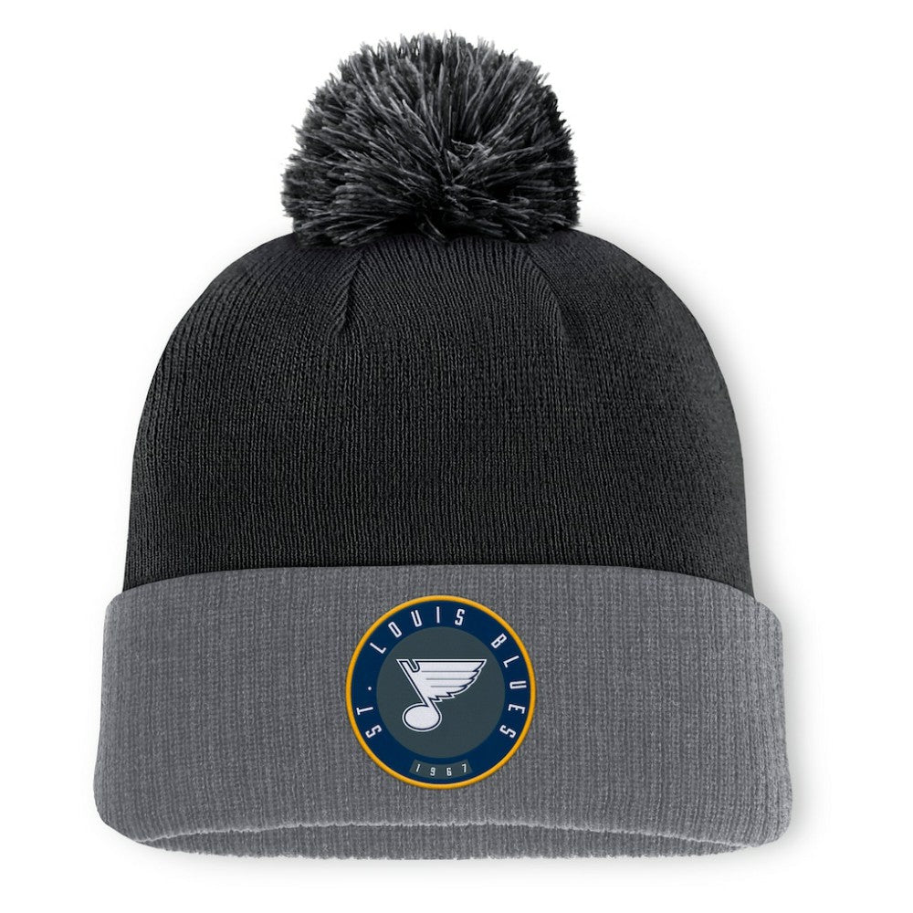 St. Louis Blues Fanatics Aspyn Cuffed Knit Hat with Pom Outlet