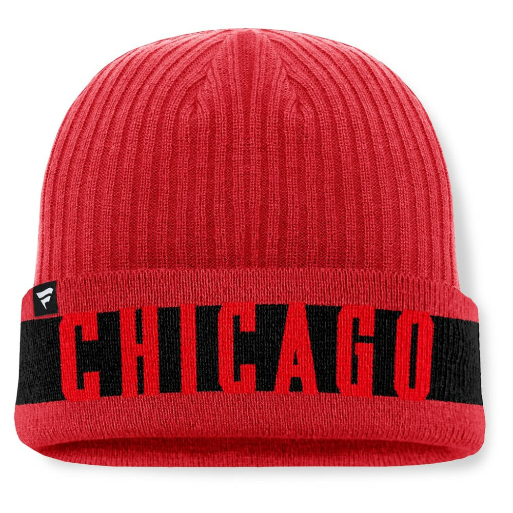 Chicago Blackhawks Fanatics Blueliner Cuffed Knit Hat Discount