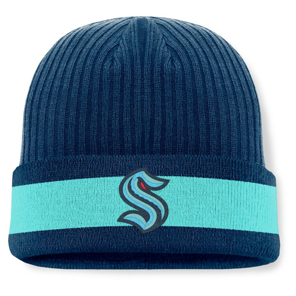 Seattle Kraken Fanatics Blueliner Cuffed Knit Hat Sale