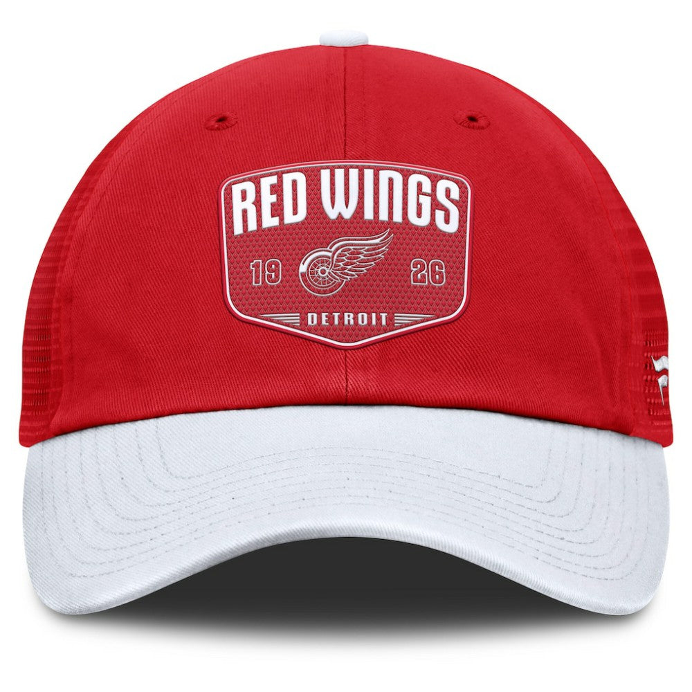 Detroit Red Wings Fanatics Fundamental One-Time Trucker Adjustable Hat On Sale