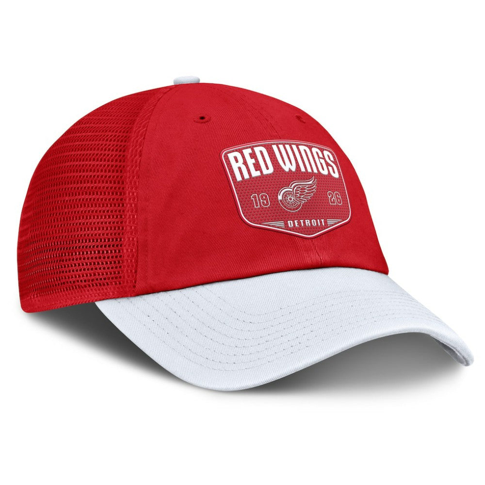 Detroit Red Wings Fanatics Fundamental One-Time Trucker Adjustable Hat On Sale
