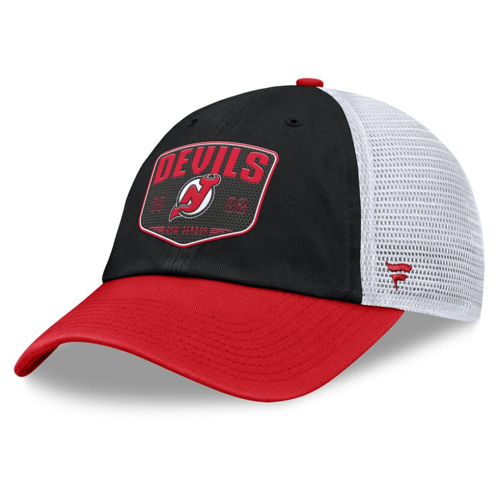 New Jersey Devils Fanatics Fundamental One-Time Trucker Adjustable Hat Outlet