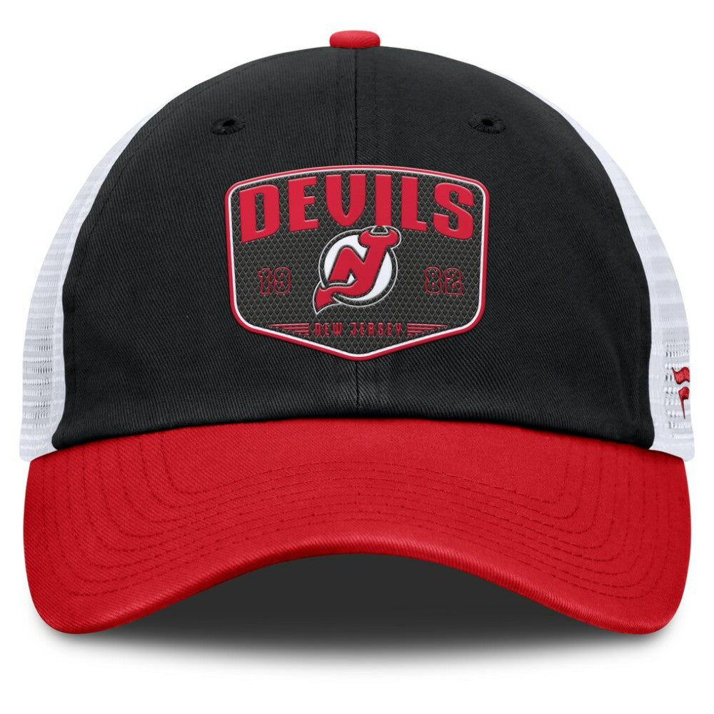 New Jersey Devils Fanatics Fundamental One-Time Trucker Adjustable Hat Outlet