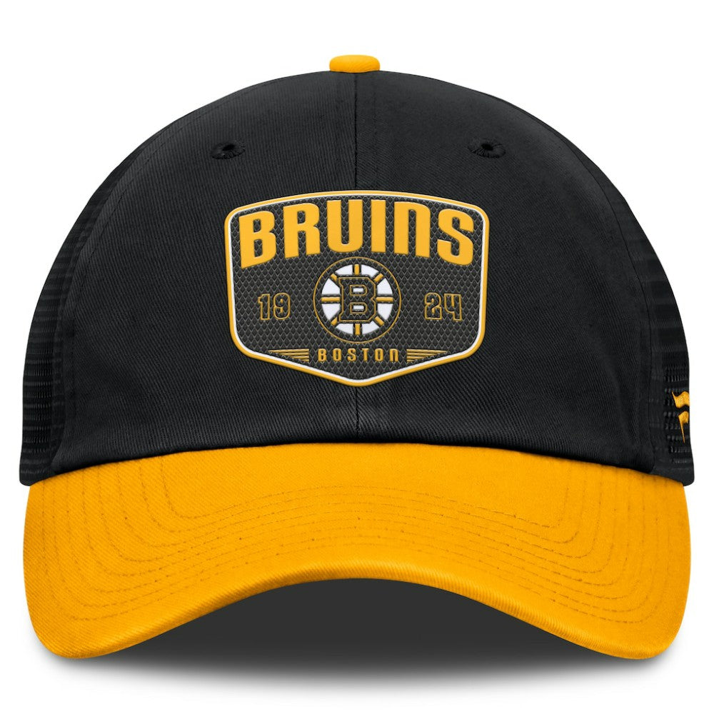 Boston Bruins Fanatics Fundamental One-Time Trucker Adjustable Hat Discount