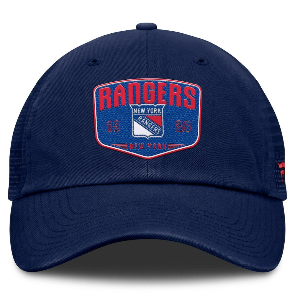 New York Rangers Fanatics Fundamental One-Time Trucker Adjustable Hat Online