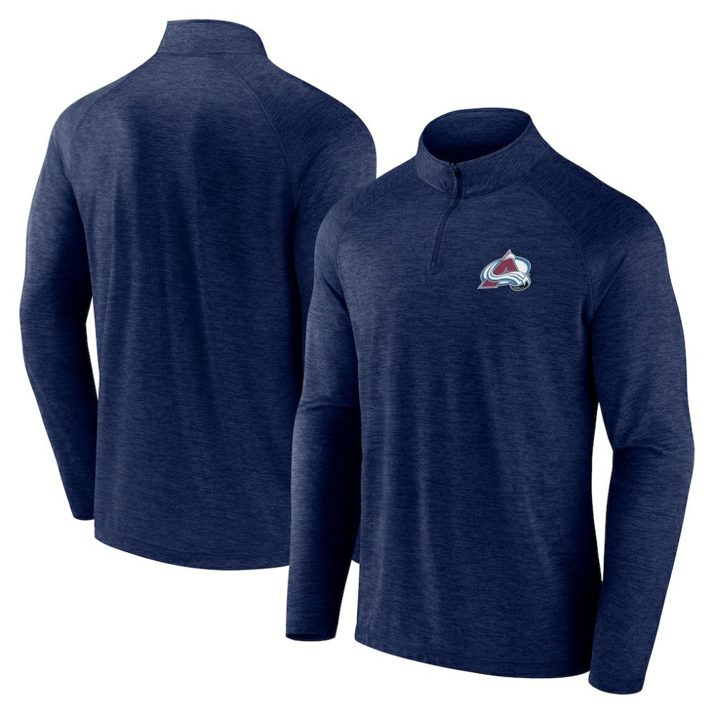 Colorado Avalanche Logo Athletic Head-to-Head Raglan Quarter-Zip Top Sale