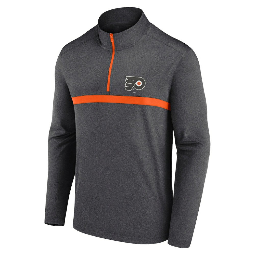 Philadelphia Flyers Logo Athletic Head-to-Head Raglan Quarter-Zip Top Sale