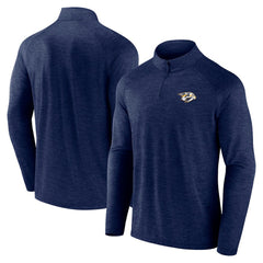 Nashville Predators Logo Athletic Head-to-Head Raglan Quarter-Zip Top Outlet