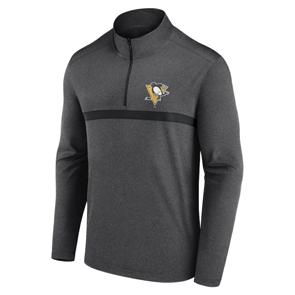 Pittsburgh Penguins Logo Athletic Head-to-Head Raglan Quarter-Zip Top Discount