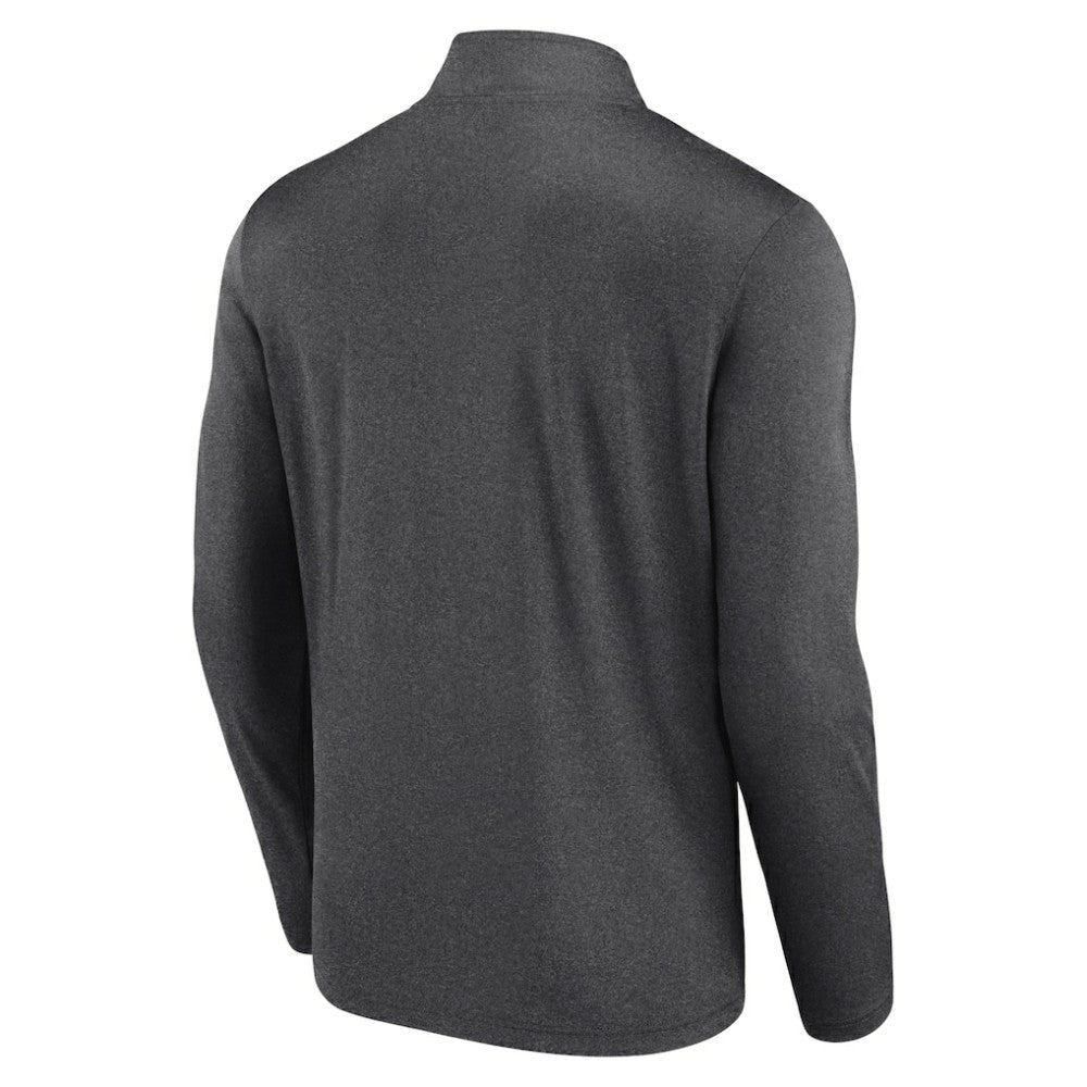 Boston Bruins Logo Athletic Head-to-Head Raglan Quarter-Zip Top For Sale
