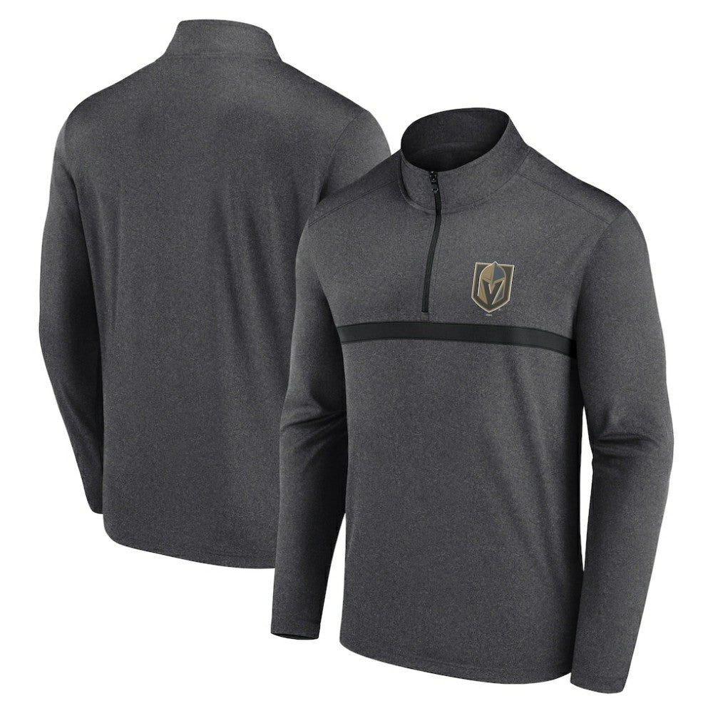 Vegas Golden Knights Logo Athletic Head-to-Head Raglan Quarter-Zip Top Online