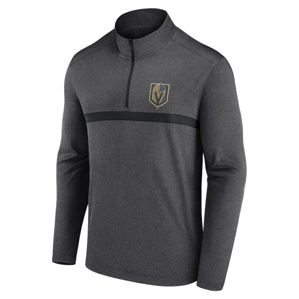 Vegas Golden Knights Logo Athletic Head-to-Head Raglan Quarter-Zip Top Online