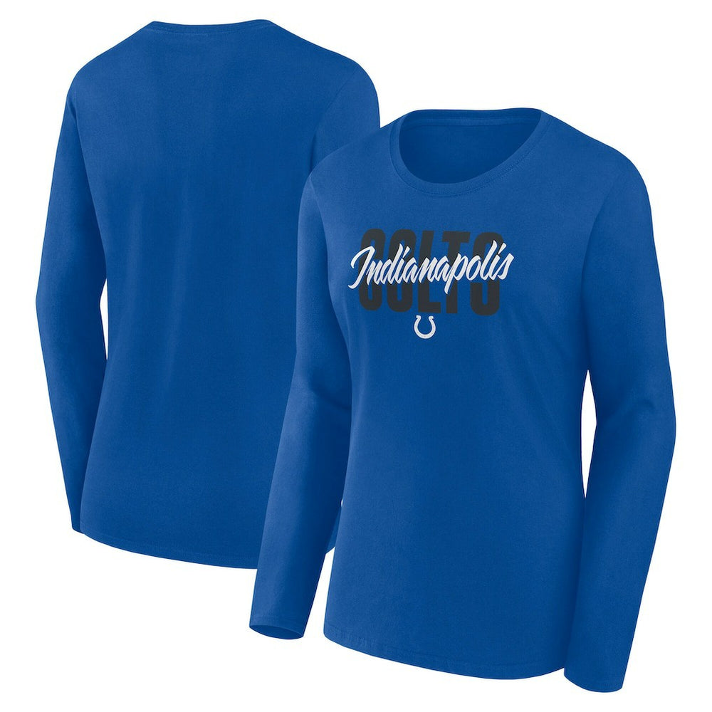 Indianapolis Colts  Logo Athletic Women's Grip Long Sleeve T-Shirt