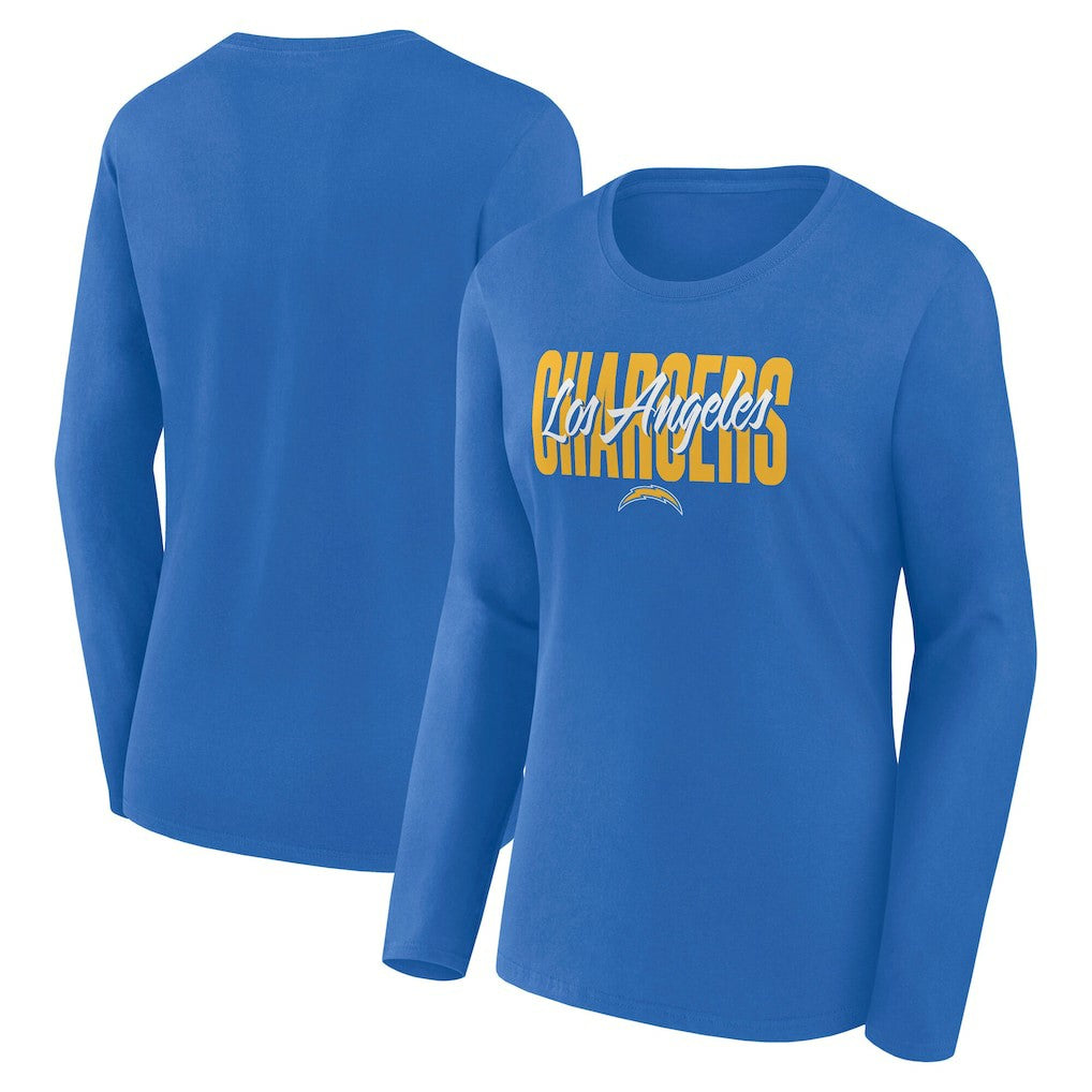 Los Angeles Chargers  Logo Athletic Women's Grip Long Sleeve T-Shirt