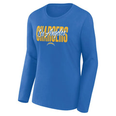 Los Angeles Chargers  Logo Athletic Women's Grip Long Sleeve T-Shirt
