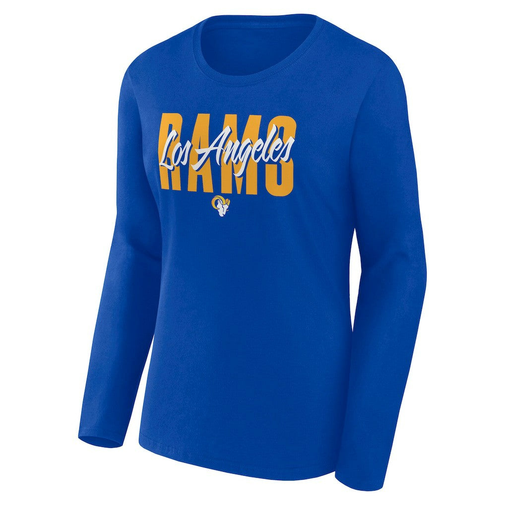 Los Angeles Rams  Logo Athletic Women's Grip Long Sleeve T-Shirt