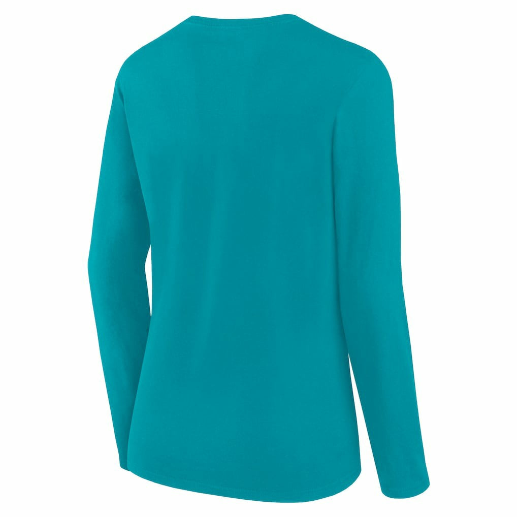 Miami Dolphins  Logo Athletic Women's Grip Long Sleeve T-Shirt