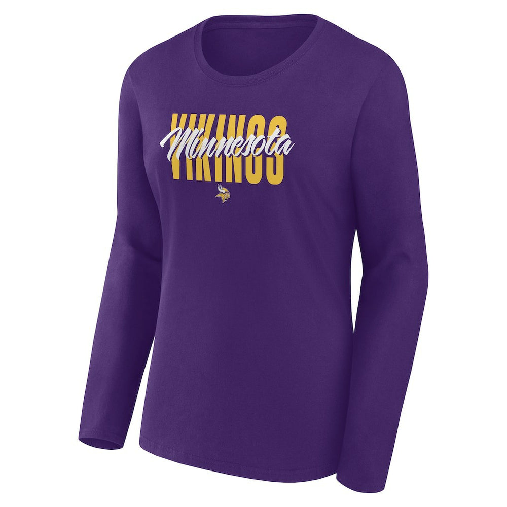 Minnesota Vikings  Logo Athletic Women's Grip Long Sleeve T-Shirt
