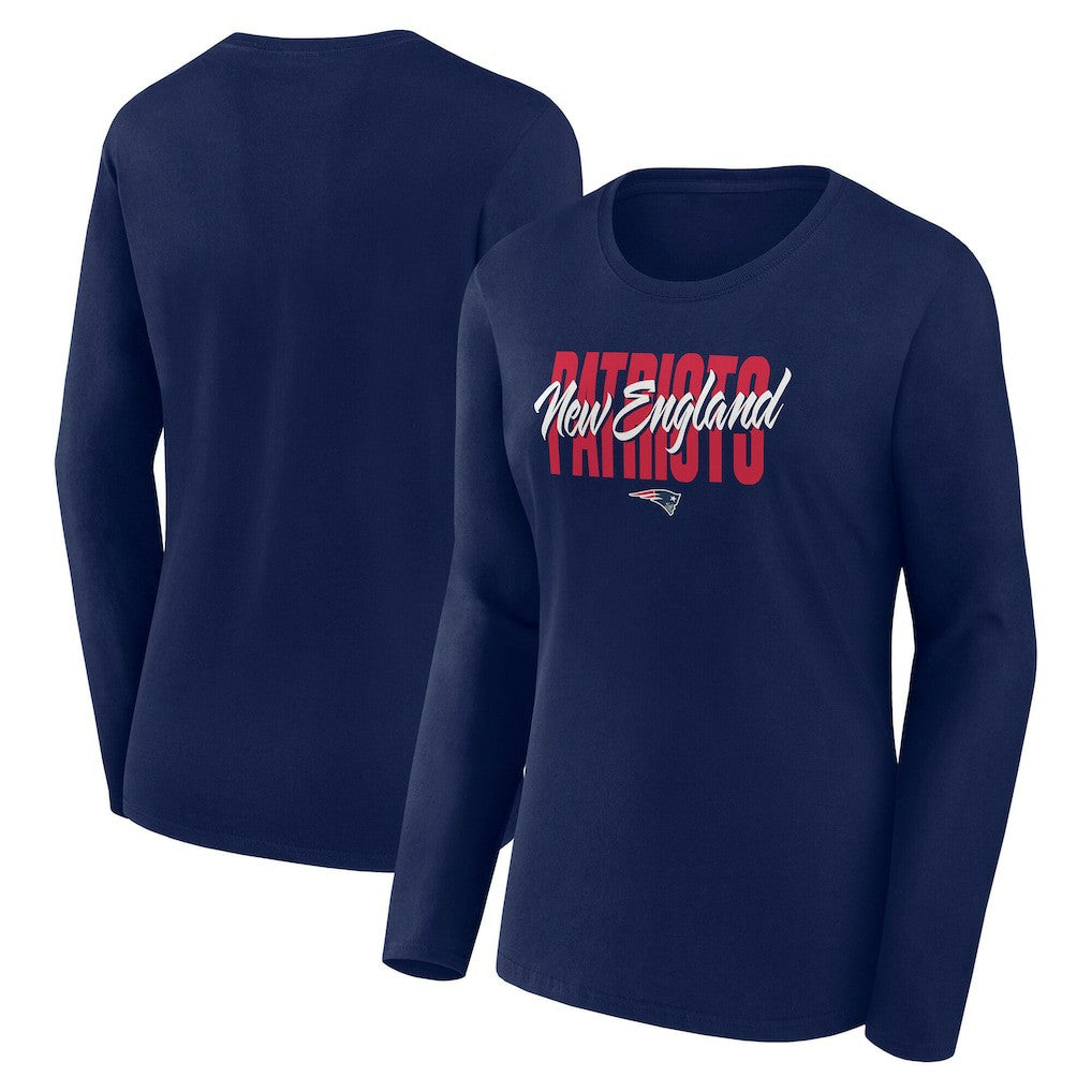New England Patriots  Logo Athletic Women's Grip Long Sleeve T-Shirt