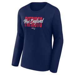 New England Patriots  Logo Athletic Women's Grip Long Sleeve T-Shirt