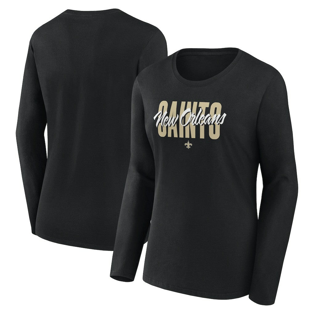 New Orleans Saints  Logo Athletic Women's Grip Long Sleeve T-Shirt