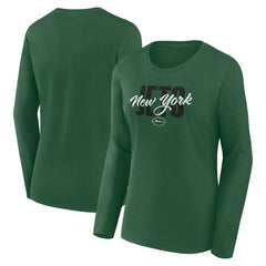 New York Jets  Logo Athletic Women's Grip Long Sleeve T-Shirt