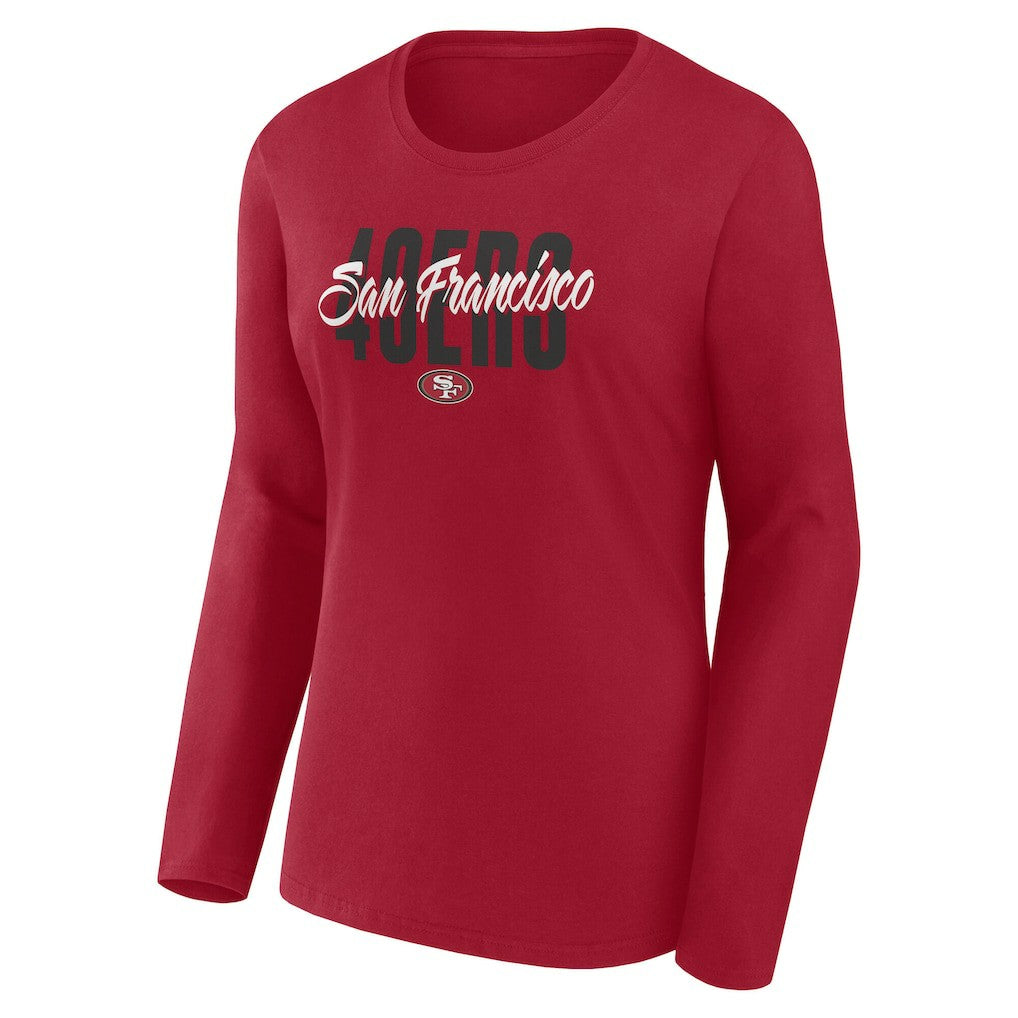 San Francisco 49ers  Logo Athletic Women's Grip Long Sleeve T-Shirt