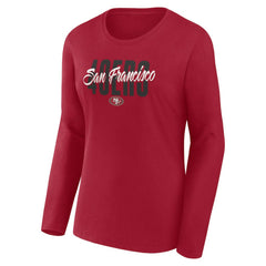 San Francisco 49ers  Logo Athletic Women's Grip Long Sleeve T-Shirt