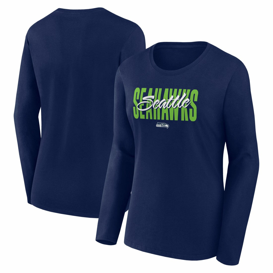 Seattle Seahawks  Logo Athletic Women's Grip Long Sleeve T-Shirt