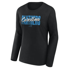 Carolina Panthers  Logo Athletic Women's Grip Long Sleeve T-Shirt