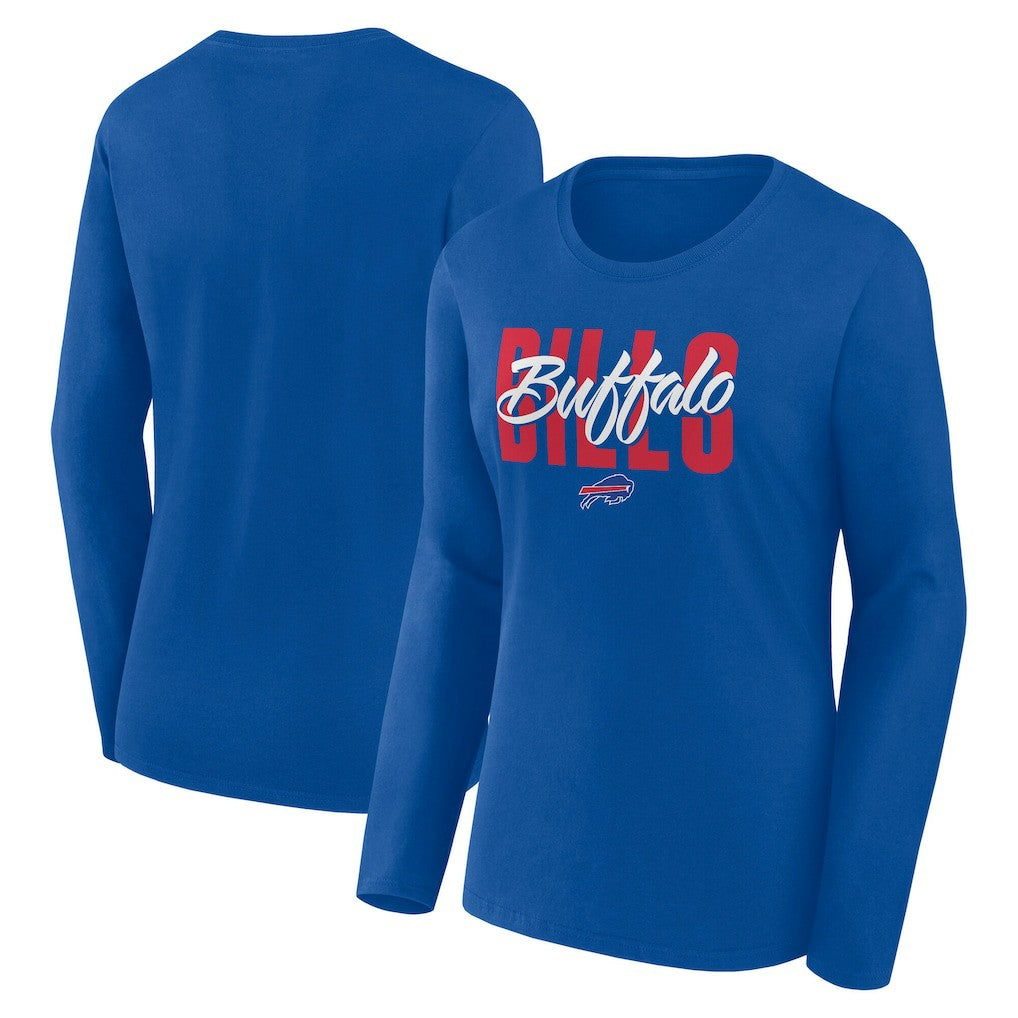 Buffalo Bills  Logo Athletic Women's Grip Long Sleeve T-Shirt