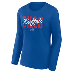 Buffalo Bills  Logo Athletic Women's Grip Long Sleeve T-Shirt