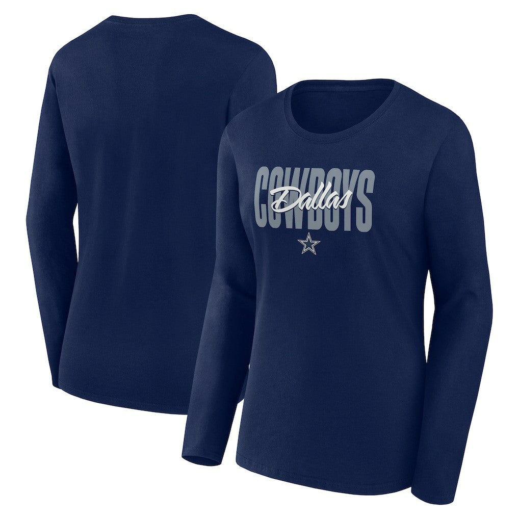 Dallas Cowboys  Logo Athletic Women's Grip Long Sleeve T-Shirt