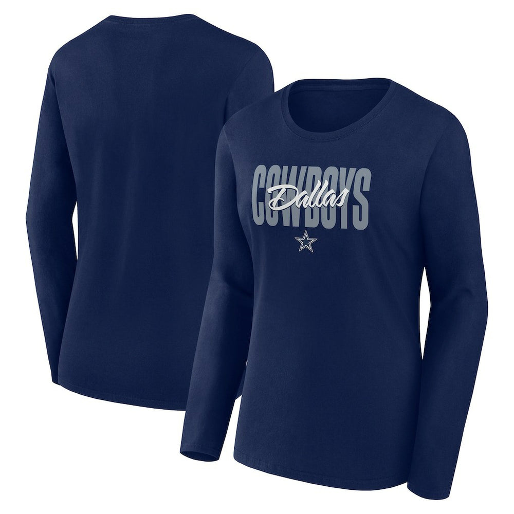 Dallas Cowboys  Logo Athletic Women's Grip Long Sleeve T-Shirt