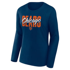 Chicago Bears  Logo Athletic Women's Grip Long Sleeve T-Shirt