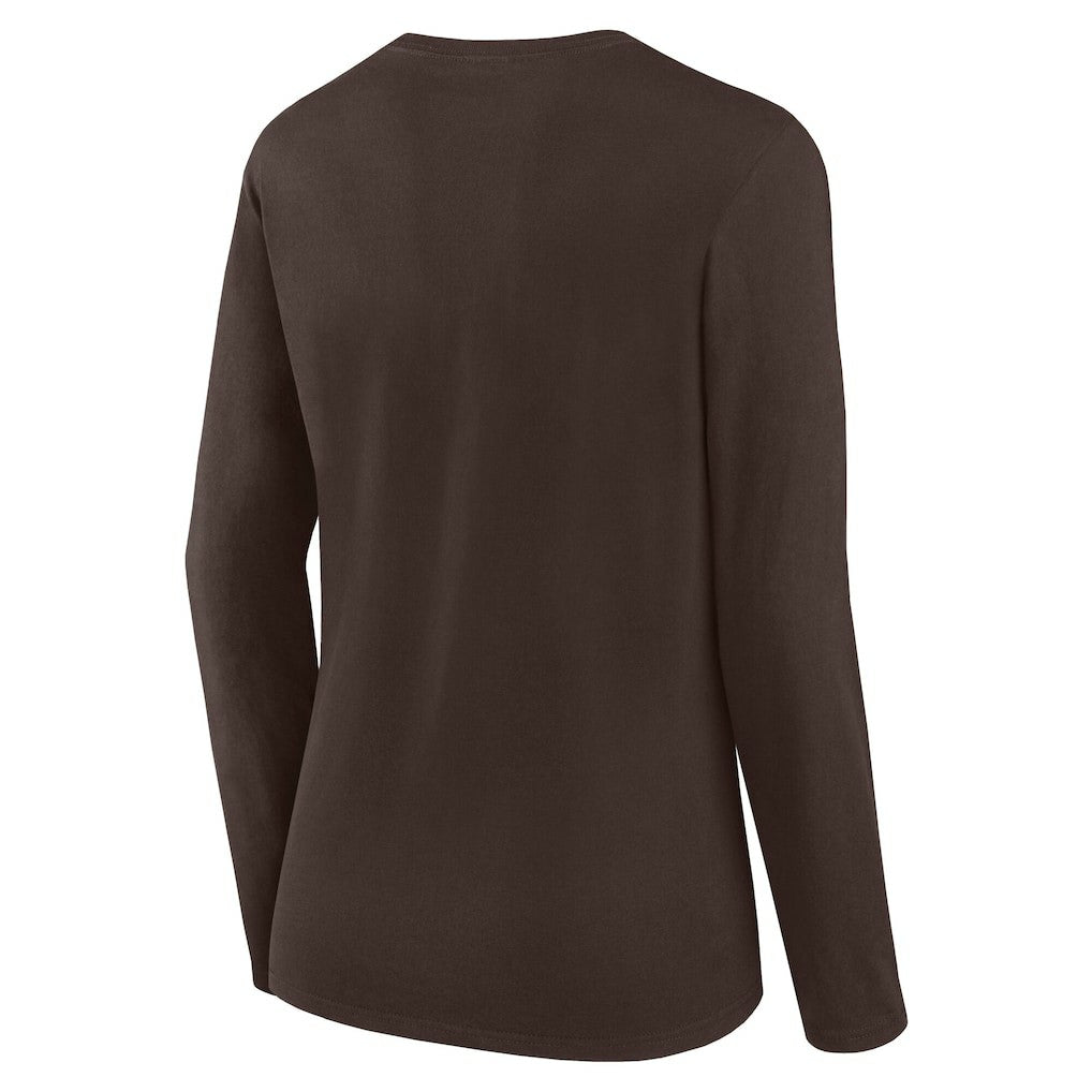 Cleveland Browns  Logo Athletic Women's Grip Long Sleeve T-Shirt