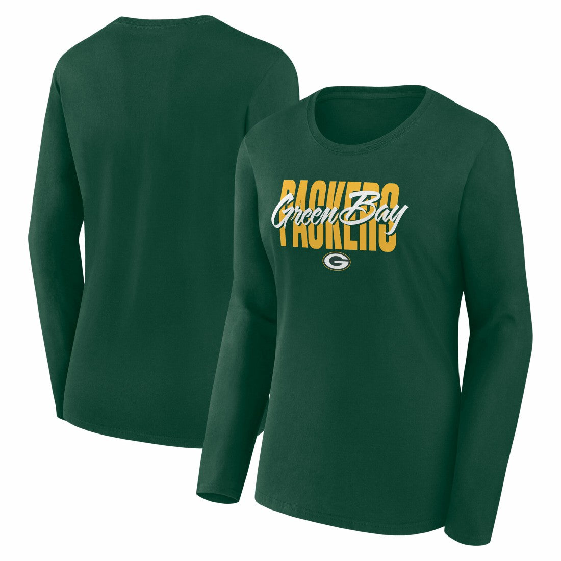 Green Bay Packers  Logo Athletic Women's Grip Long Sleeve T-Shirt