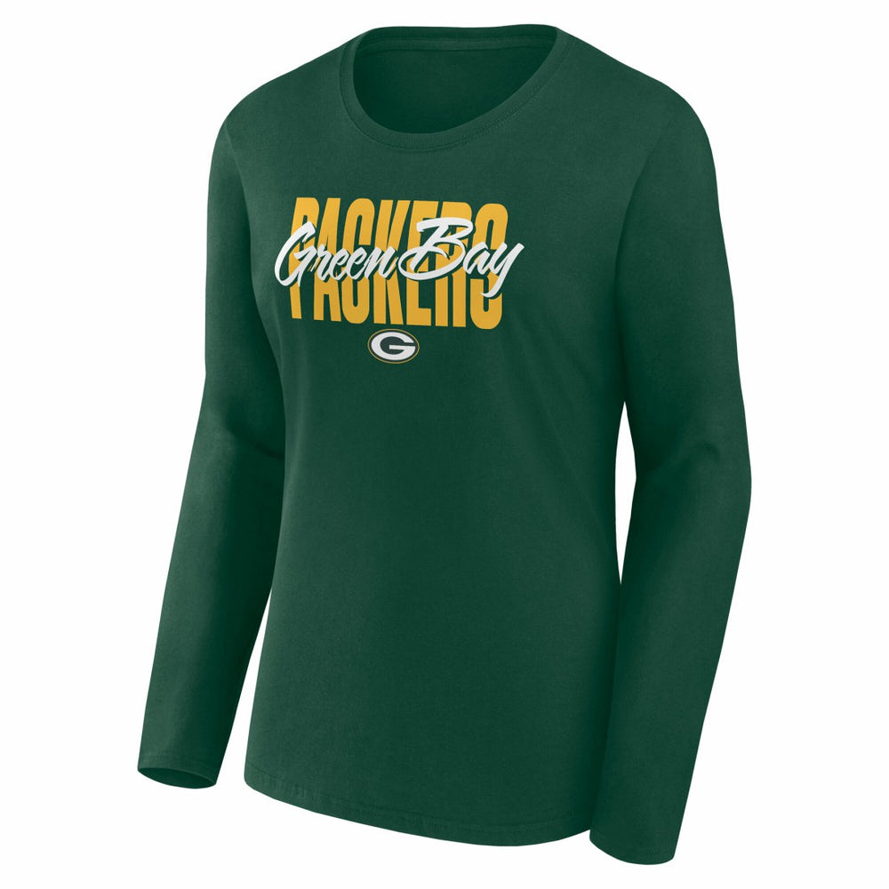 Green Bay Packers  Logo Athletic Women's Grip Long Sleeve T-Shirt