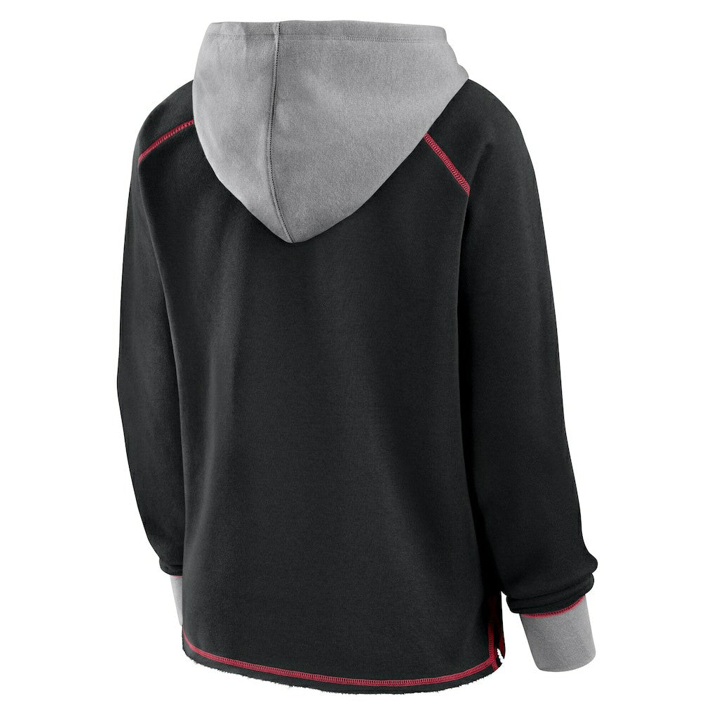 Atlanta Falcons  Logo Athletic Women's Boom Fleece Pullover V-Neck Hoodie