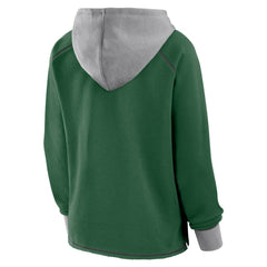New York Jets  Logo Athletic Women's Boom Fleece Pullover V-Neck Hoodie