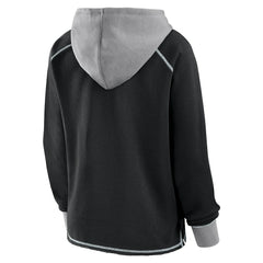 Las Vegas Raiders  Logo Athletic Women's Boom Fleece Pullover V-Neck Hoodie