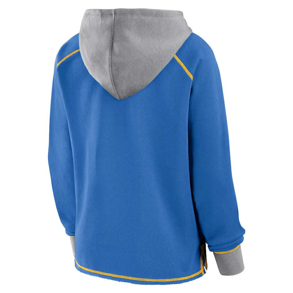 Los Angeles Chargers  Logo Athletic Women's Boom Fleece Pullover V-Neck Hoodie