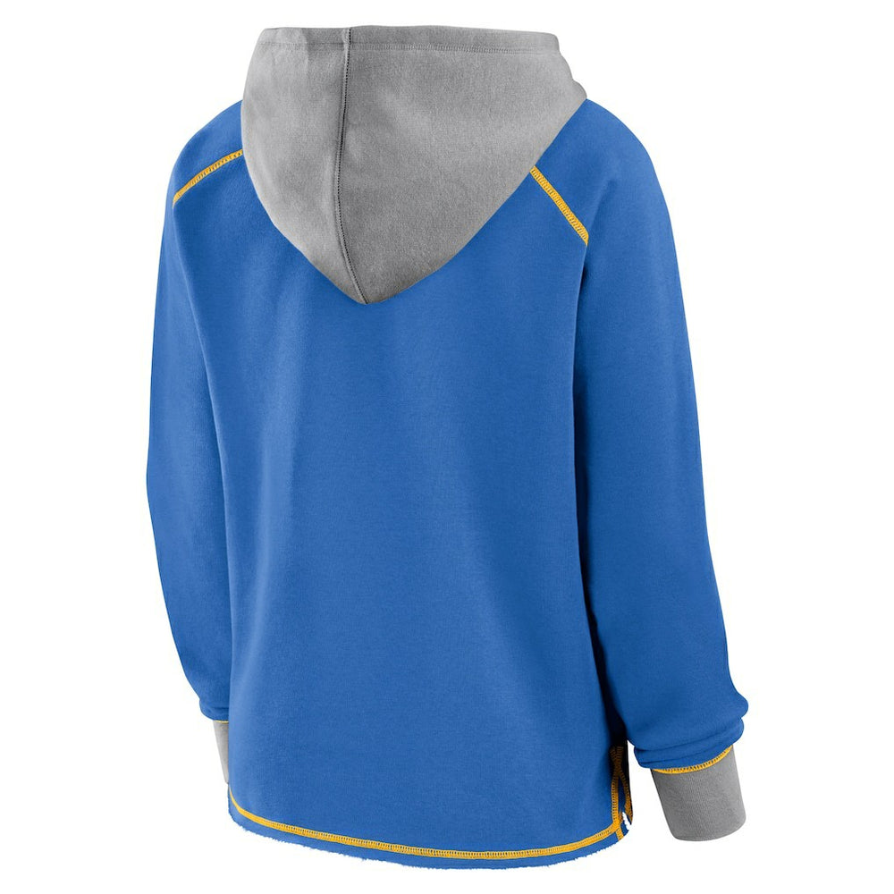Los Angeles Chargers  Logo Athletic Women's Boom Fleece Pullover V-Neck Hoodie