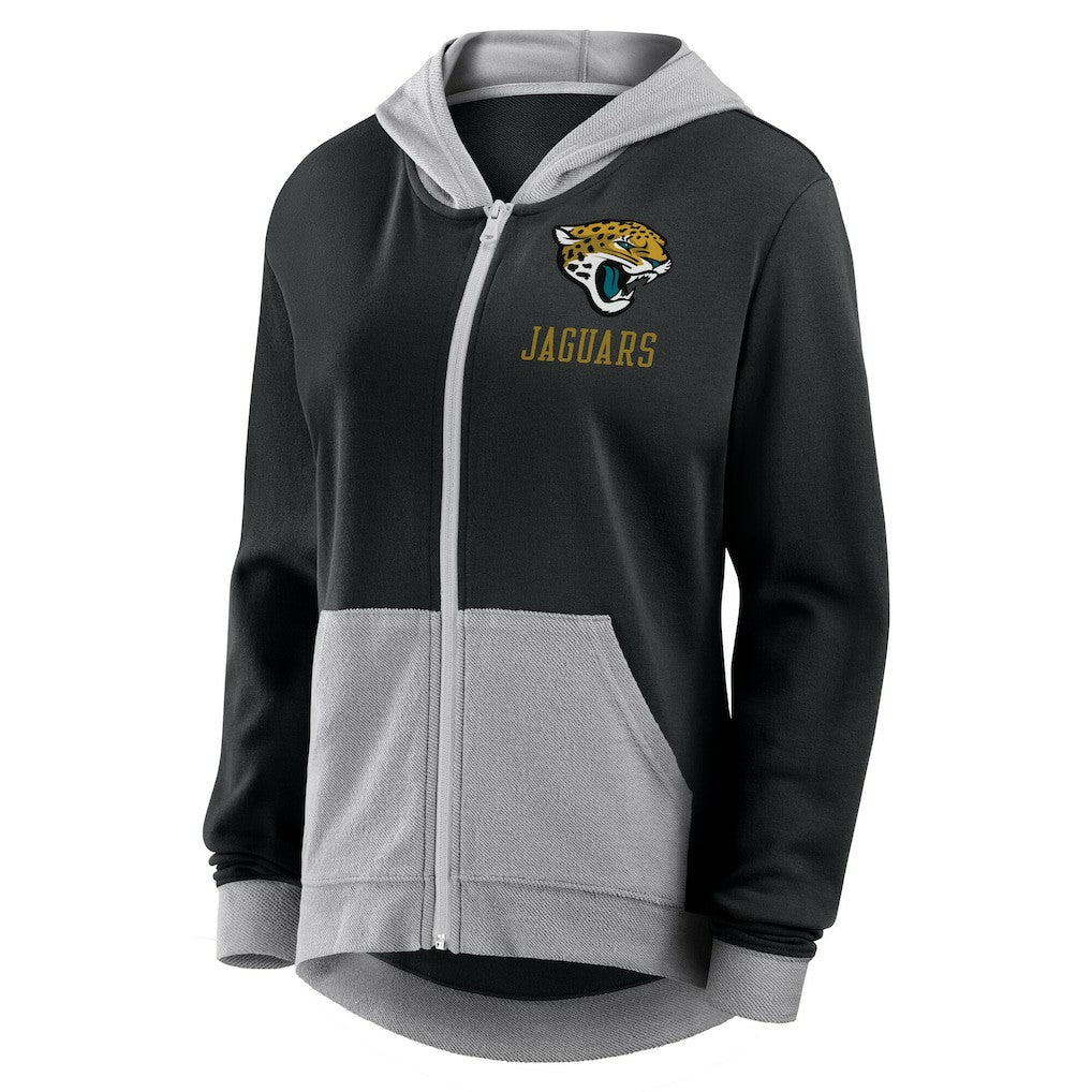 Jacksonville Jaguars  Logo Athletic Women's Hit It French Terry Full-Zip Hoodie