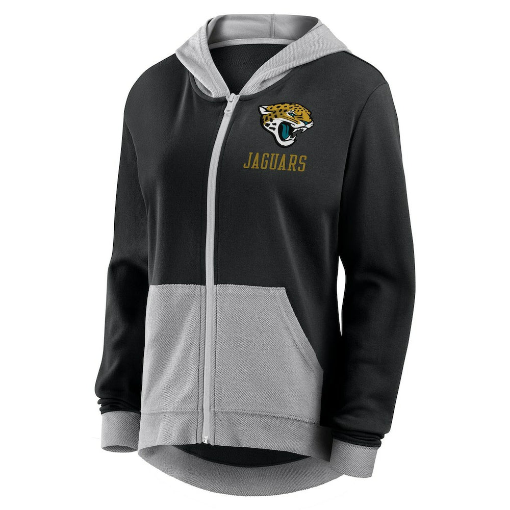 Jacksonville Jaguars  Logo Athletic Women's Hit It French Terry Full-Zip Hoodie