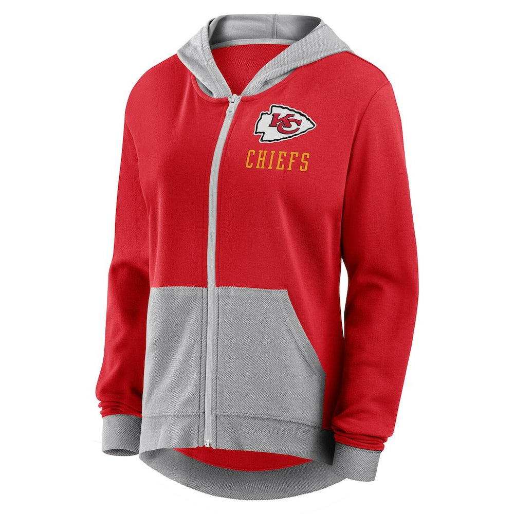 Kansas City Chiefs  Logo Athletic Women's Hit It French Terry Full-Zip Hoodie